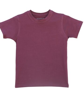 Unisex boys girls Maroon T-shirt