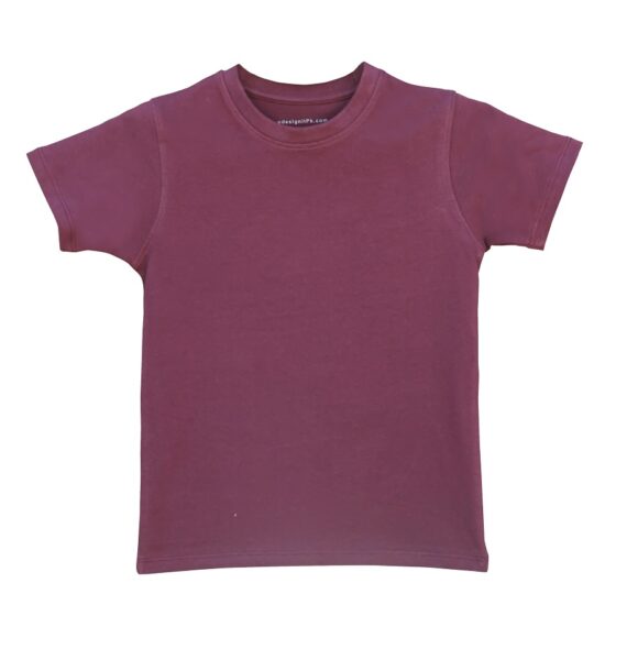 Unisex boys girls Maroon T-shirt