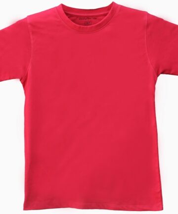 unisex boys girls T-shirt light Red