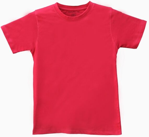 unisex boys girls T-shirt light Red