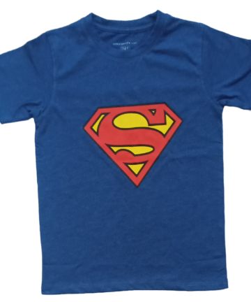 kids super man dark blue tee