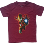 kids iron man maroon tee