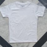 Unisex boys girls white T-shirt