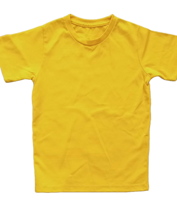 Unisex boys girls yellow T-shirt