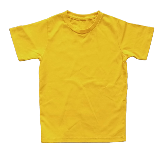 Unisex boys girls yellow T-shirt