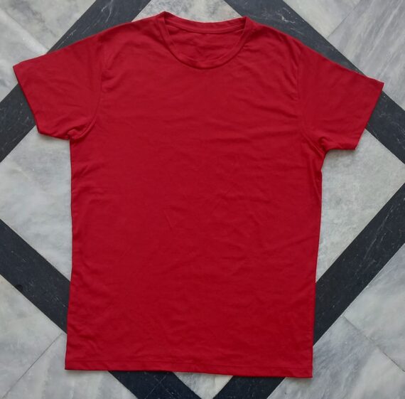 Men Dark Red T-shirt