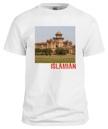 Men white T shirt Islamia College Islamian custom designed with in Peshawar